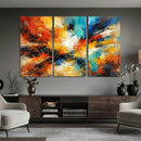 Lyrical Abstract Wall Art Canvas Print, Orange Blue Abstract by MyGreatCanvas | Canvas Wall Art Prints | Photo Prints & Wall Decor