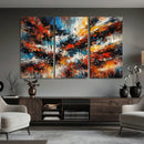 Lyrical Abstrac Wall Art Canvas Print, Orange Blue Abstract by MyGreatCanvas | Canvas Wall Art Prints | Photo Prints & Wall Decor