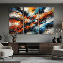 Geometric Abstract Wall Art Canvas Print, Orange Blue by MyGreatCanvas | Canvas Wall Art Prints | Photo Prints & Wall Decor
