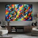 Geometric Abstract Wall Art Canvas Print, Bold Color by MyGreatCanvas | Canvas Wall Art Prints | Photo Prints & Wall Decor