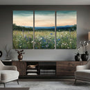 Wildflower Meadow Oil Painting Canvas — Daisy Lavender