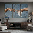 Funny Bathroom Canvas Wall Art, Michelangelo Creation of by MyGreatCanvas | Canvas Wall Art Prints | Photo Prints & Wall Decor