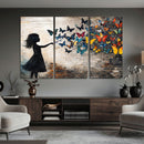 Banksy Butterfly Girl Wall Art Canvas Print, Framed Street by MyGreatCanvas | Canvas Wall Art Prints | Photo Prints & Wall Decor