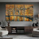 Gustav Klimt Golden Cityscape Wall Art Canvas Print, Framed by MyGreatCanvas | Canvas Wall Art Prints | Photo Prints & Wall Decor
