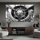 Vintage Propeller Plane Wall Art Canvas Print, Black and by MyGreatCanvas | Canvas Wall Art Prints | Photo Prints & Wall Decor