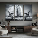 Propeller Plane Wall Art Canvas Print, Black and White by MyGreatCanvas | Canvas Wall Art Prints | Photo Prints & Wall Decor
