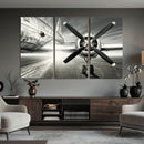 Vintage Airplane Wall Art Canvas Print, Black and White by MyGreatCanvas | Canvas Wall Art Prints | Photo Prints & Wall Decor