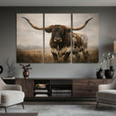 Longhorn Bull Wall Art Canvas Print, Western Farmhouse by MyGreatCanvas | Canvas Wall Art Prints | Photo Prints & Wall Decor