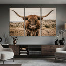 Texas Longhorn Bull Wall Art Canvas Print, Western Farmhouse by MyGreatCanvas | Canvas Wall Art Prints | Photo Prints & Wall Decor