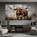 Texas Longhorn Canvas Wall Art Western Bull Desert Moody by MyGreatCanvas | Canvas Wall Art Prints | Photo Prints & Wall Decor