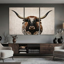 Texas Longhorn Canvas Wall Art Western Bull Desert Moody by MyGreatCanvas | Canvas Wall Art Prints | Photo Prints & Wall Decor