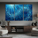 School of Fish Canvas Print | Blue Ocean Underwater Wall Art by MyGreatCanvas | Canvas Wall Art Prints | Photo Prints & Wall Decor