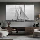 Vintage Sailboat Wall Art Canvas Print, Black and White by MyGreatCanvas | Canvas Wall Art Prints | Photo Prints & Wall Decor