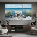 Beach Canvas Wall Art Coastal Adirondack Chairs Ocean by MyGreatCanvas | Canvas Wall Art Prints | Photo Prints & Wall Decor
