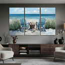 Beach Canvas Wall Art Coastal Adirondack Chairs Ocean by MyGreatCanvas | Canvas Wall Art Prints | Photo Prints & Wall Decor