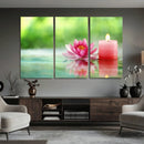 Zen Lotus Candle Canvas Wall Art Pink Spa Meditation by MyGreatCanvas | Canvas Wall Art Prints | Photo Prints & Wall Decor