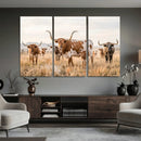 Texas Longhorn Canvas Wall Art, Rustic Farm Animal Photography Print, Farmhouse Country Decor, Western Ranch Art by MyGreatCanvas | Canvas Wall Art Prints | Photo Prints & Wall Decor