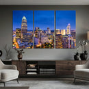 Charlotte Skyline Canvas Wall Art Print – North Carolina Cityscape Photography Print by MyGreatCanvas | Canvas Wall Art Prints | Photo Prints & Wall Decor