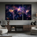 Global Flight Routes Map Canvas Wall Art, Worldwide Aviation Network Print, International Air Travel Wall Decor by MyGreatCanvas | Canvas Wall Art Prints | Photo Prints & Wall Decor