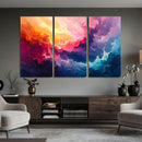 Colorful Abstract Canvas Wall Art Print, Vibrant Popup Color Art Print