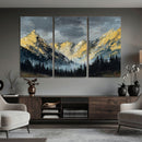 Abstract Mountain Wall Art Canvas Print Modern Landscape Painting Print