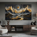 Abstract Mountain Wall Art Canvas Print Modern Landscape Painting Print