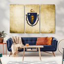 Massachusetts Flag Wall Art Canvas Print