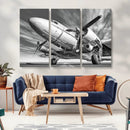 Vintage Airplane on Runway Canvas Print by MyGreatCanvas | Canvas Wall Art Prints | Photo Prints & Wall Decor