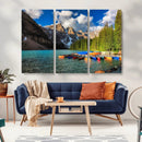 Moraine Lake 3-Panel Wall Art, Majestic Mountain and Lake by MyGreatCanvas | Canvas Wall Art Prints | Photo Prints & Wall Decor