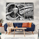 Vintage Antique Airplane Wall Art Canvas Print