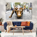 Charging Bull Wall Art Canvas Print
