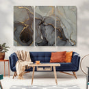 Gray Marble Fluid Wall Art – Modern Abstract Canvas Print