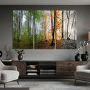 Four Seasons Wall Art Forest Canvas Print – Triptych