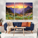Mountain and Spring Wall Art Canvas Print