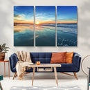 Blue Sky and Beach Wall Art Canvas Print
