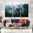 Misty Forest Wall Art – Serene Green Landscape Canvas Print, by MyGreatCanvas | Canvas Wall Art Prints | Photo Prints & Wall Decor