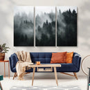 Foggy Forest Wall Art Canvas Print | 3 Panel Large Misty by MyGreatCanvas | Canvas Wall Art Prints | Photo Prints & Wall Decor