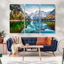 Spectacular autumn view of Braies Lake Wall Art Canvas Print by MyGreatCanvas | Canvas Wall Art Prints | Photo Prints & Wall Decor