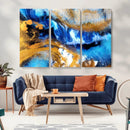 Blue Orange Marble Fluid Effect Canvas Wall Art Print by MyGreatCanvas | Canvas Wall Art Prints | Photo Prints & Wall Decor