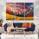 Mountain and Daylight Red Sunset Wall Art Canvas Print by MyGreatCanvas | Canvas Wall Art Prints | Photo Prints & Wall Decor