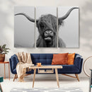 Texas Cow Wall Art Canvas, Texas Longhorn Cattle Canvas by MyGreatCanvas | Canvas Wall Art Prints | Photo Prints & Wall Decor