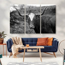 Western Home Wall Art Canvas Print, Framed Texas Longhorn by MyGreatCanvas | Canvas Wall Art Prints | Photo Prints & Wall Decor