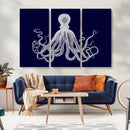 Blue Octopus Wall Art Canvas Print by MyGreatCanvas | Canvas Wall Art Prints | Photo Prints & Wall Decor