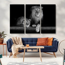 Lion Family Wall Art Canvas Print – Framed Majestic Wildlife by MyGreatCanvas | Canvas Wall Art Prints | Photo Prints & Wall Decor