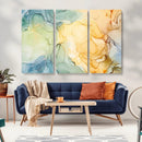 Green and Yellow Marble Fluid Effect Wall Art, Green and