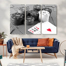 Poker Game Cards Wall Art Canvas, Multi Panel Wall Art