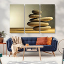 Fluvial Zen Stones Canvas Wall Art Print