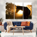 Horse at Sunset Wall Art Animal Canvas Print