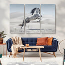 Prancing Horse Desert Large Wall Art Canvas Print – Majestic