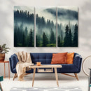 Captivating Misty Forest Wall Art Premium Canvas Print a